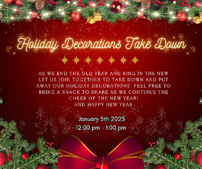 Holiday Decoration Takedown graphic